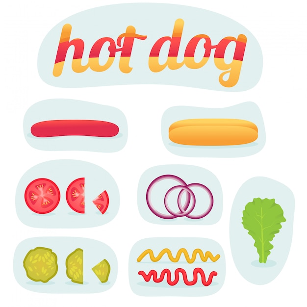 Print hot dog in parts