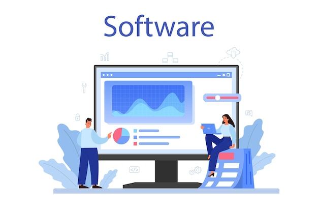 Process optimization online service or platform Idea of business improvement and development Schedule or project planning Isolated flat vector illustration