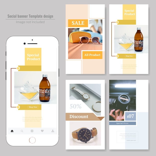 Vector product sale social media post template