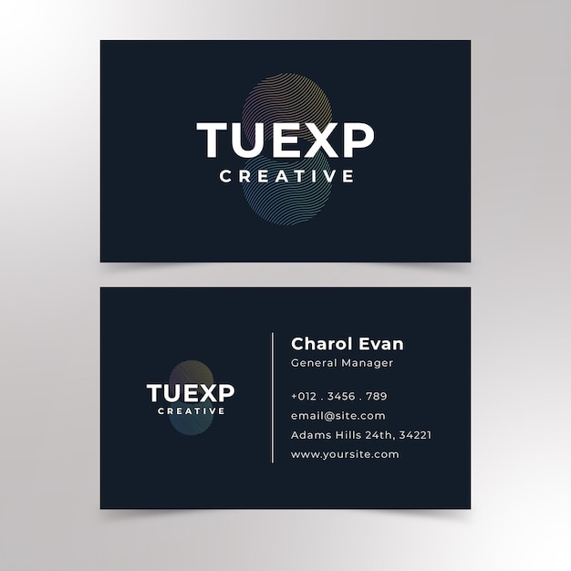 professional business card design premium vector