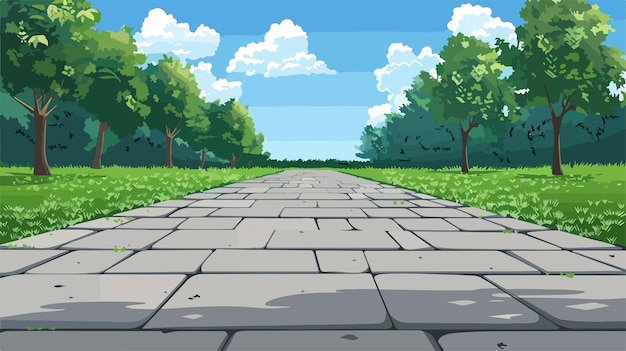 Vector professional concrete pavement sidewalk path vector illustration