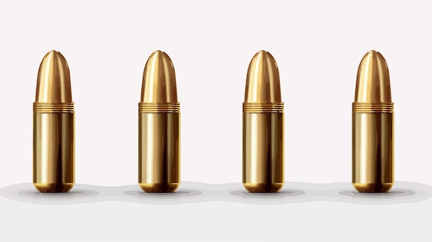 Vector professional empty bullet cartridges stock photo