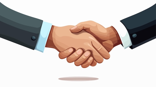 Vector professional handshake gesture on white background