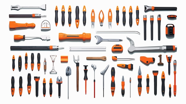 Vector professional repair tools design vector on white background