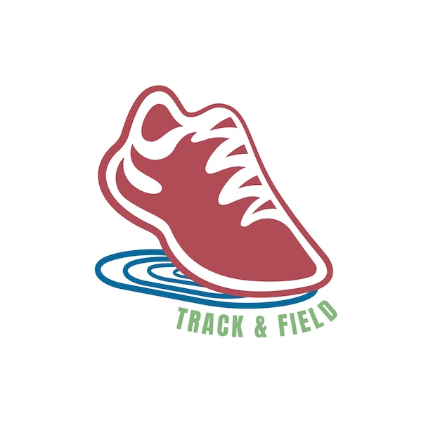 Vector professional track and field logo template