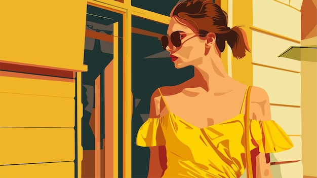 Professional Vector Outdoor Portrait Illustration