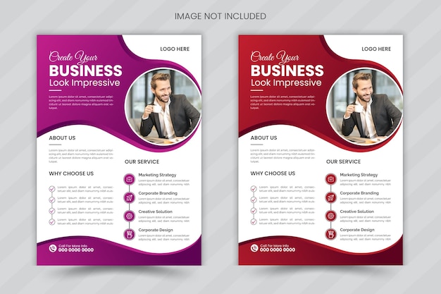 professionele vector moderne business flyer ontwerp sjabloon met abstract