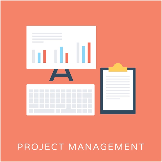 Project Management Flat Vector Icon