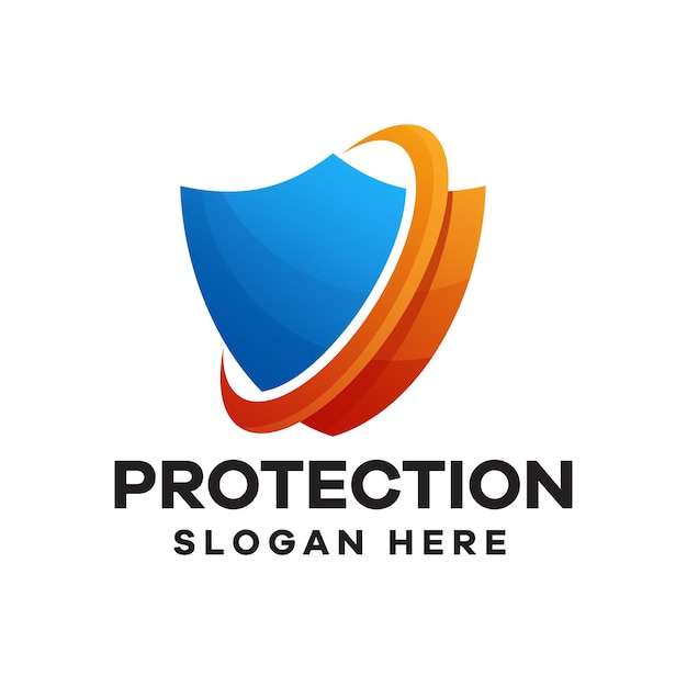 Protection Gradient Logo Design