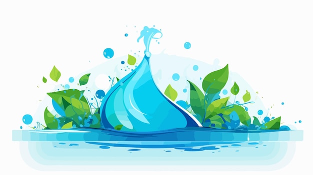 Vector pure aqua ecology vector logotype water day theme