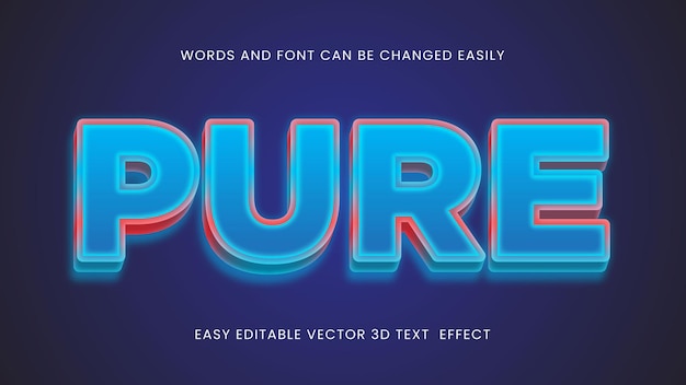 Pure vector design editable text