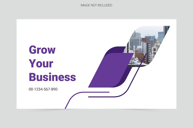 Purple grow your business facebook cover template