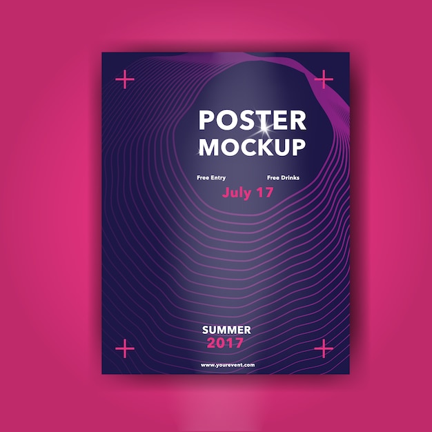 Purple poster mock up