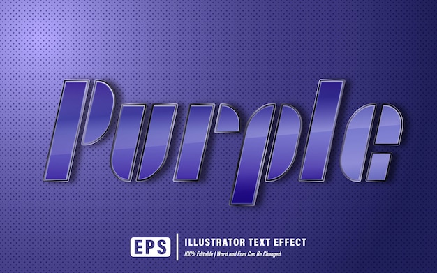 purple text effect - editable 