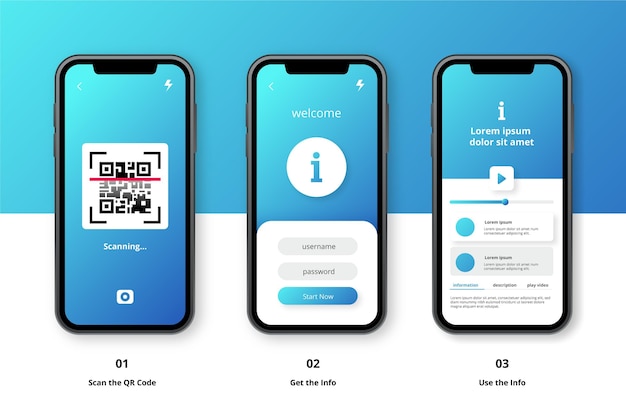 Qr code scan steps on smartphone