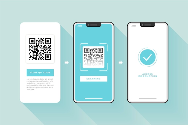 Qr code scan steps on smartphone