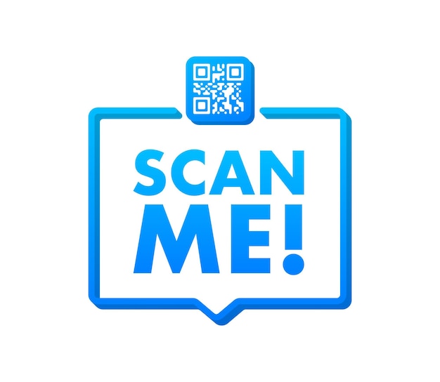 QR code for smartphone Inscription scan me with smartphone icon