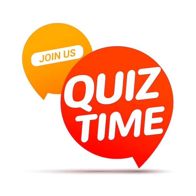 Quiz time icon concept. Vector sign ask game competition.