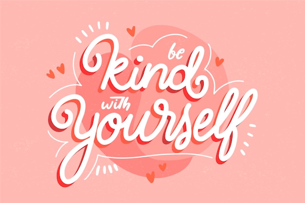 Vector quote with self-love theme