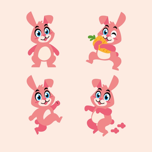 Rabbit cartoon character cute animal