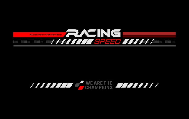 Vector racing sport typography design for print ready t shirts