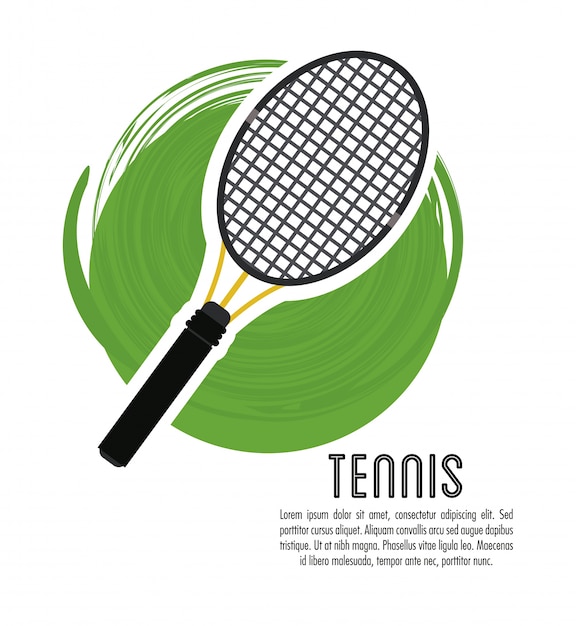 Racket of tennis sport design