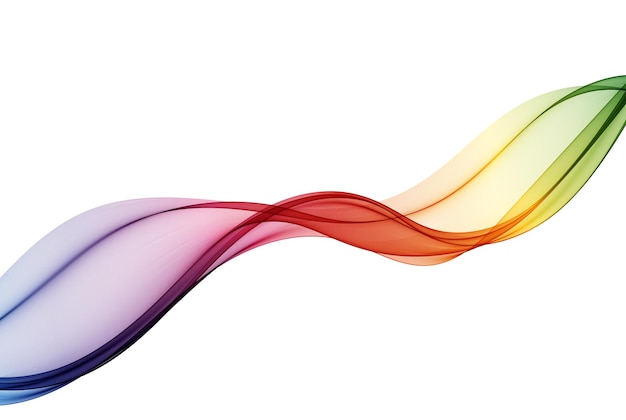 Rainbow wavy lines transparent color wave flow For brochure website flyer design Spectrum wave Rainbow color