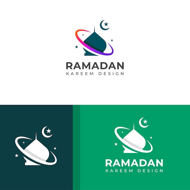 Ramadan Kareem creative vector logo design Ramadan holy month of muslims vector template Mosque logo