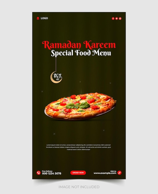 Ramadan sale Instagram story post template design