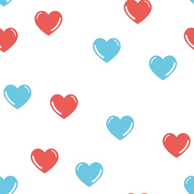 Random hearts pattern. Valentines day background for holiday template. Creative and luxury style illustration