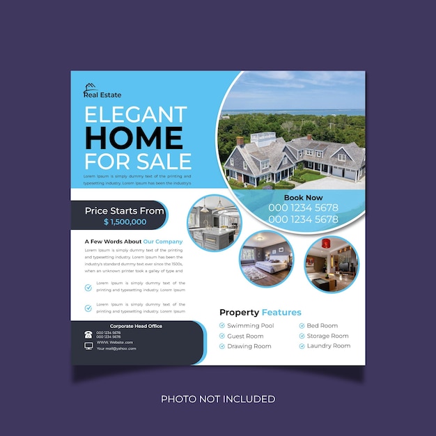 Real Estate house social media template