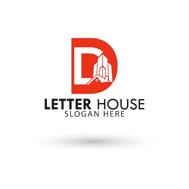 Real estate letter logo design.