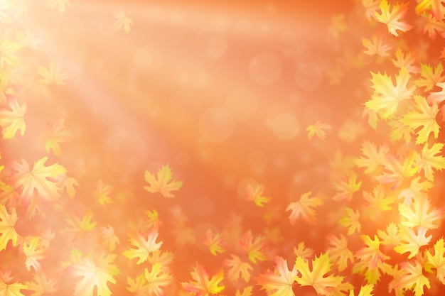 Realistic autumn background