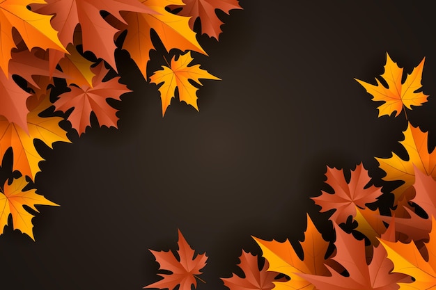 Realistic autumn background