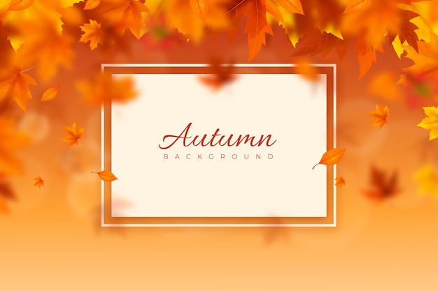 Realistic background for autumn celebration