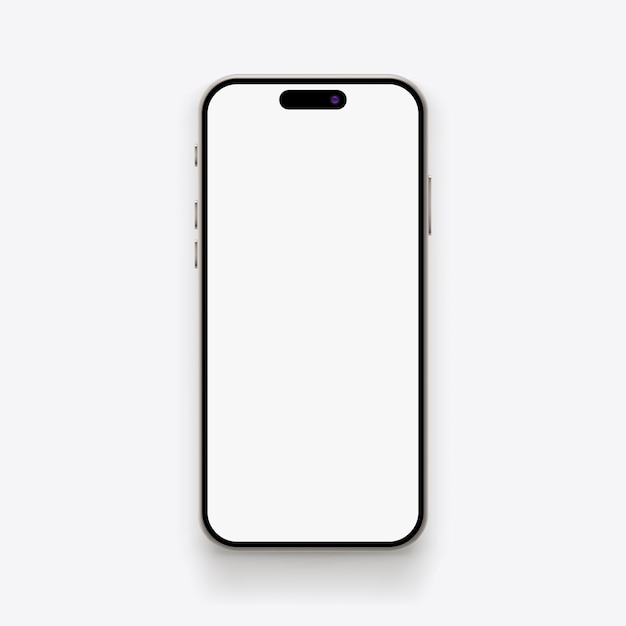 Vector realistic front view new smartphone on white