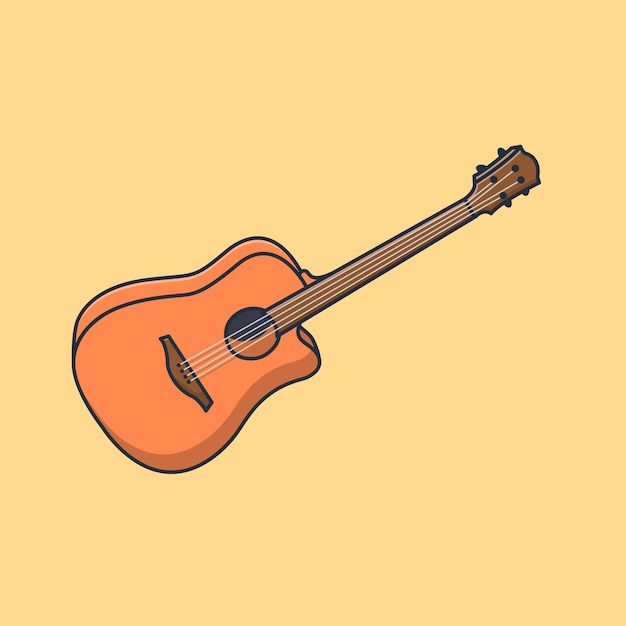 Realistic guitar vector design illustration