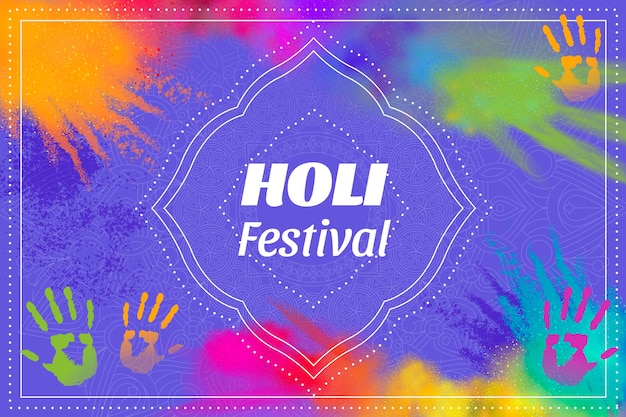 Vector realistic holi background