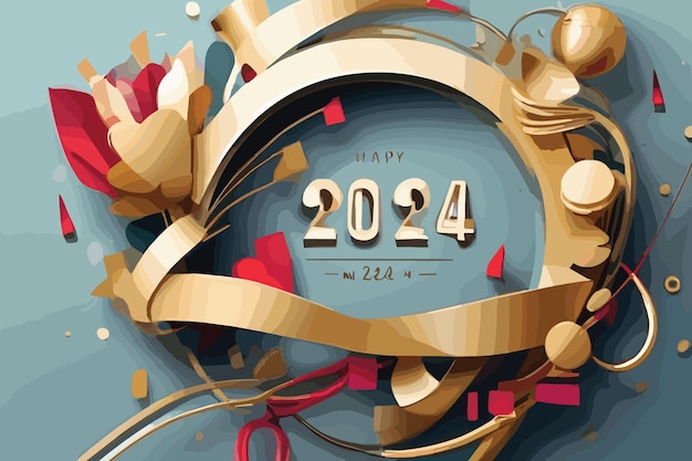 realistic new year illustration