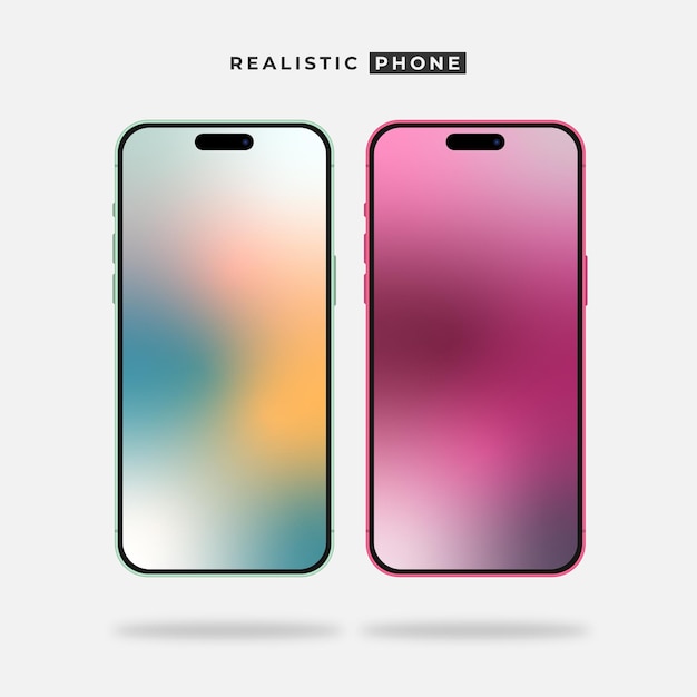 Vector realistic phone mockup