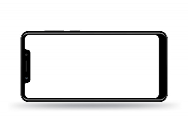 Realistic smartphone mockup easy place demo into screen