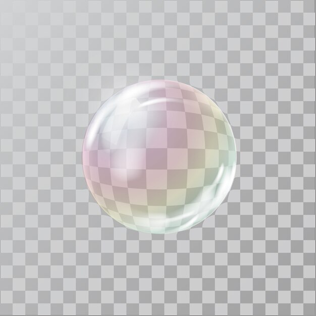 Vector realistic soap bubble 