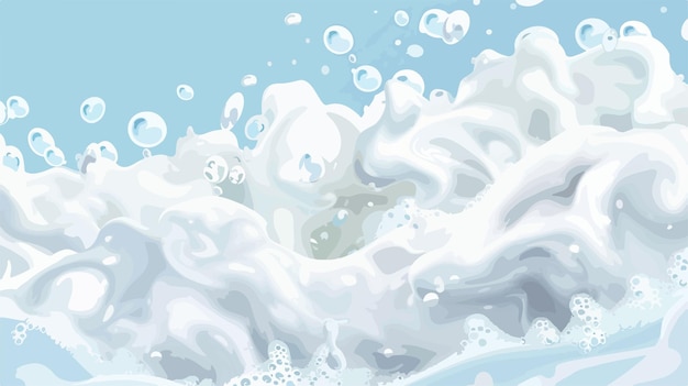 Vector realistic soap foam texture background