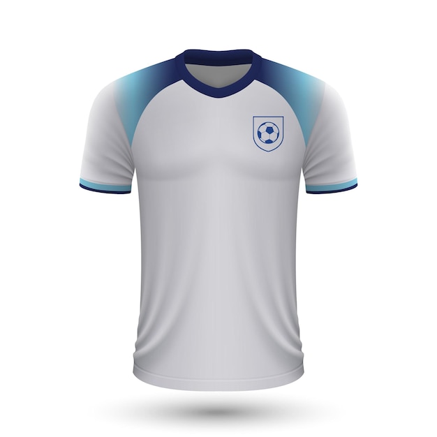 Vector realistic soccer shirt of england