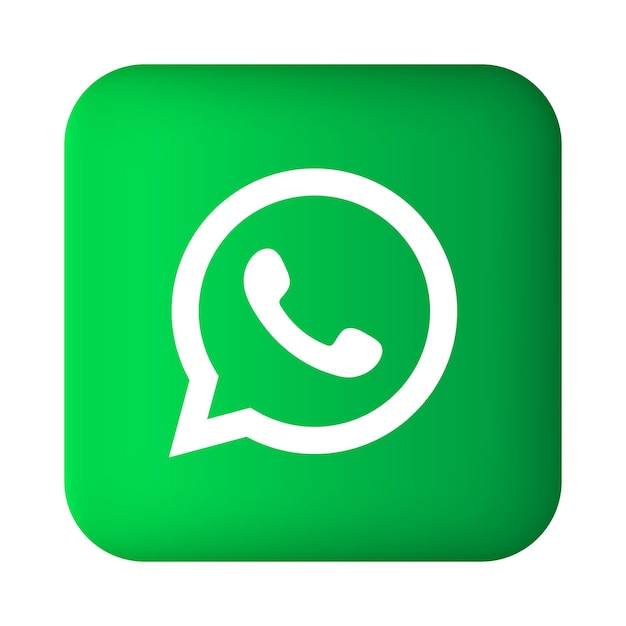 Vector realistic square with whatsapp logo