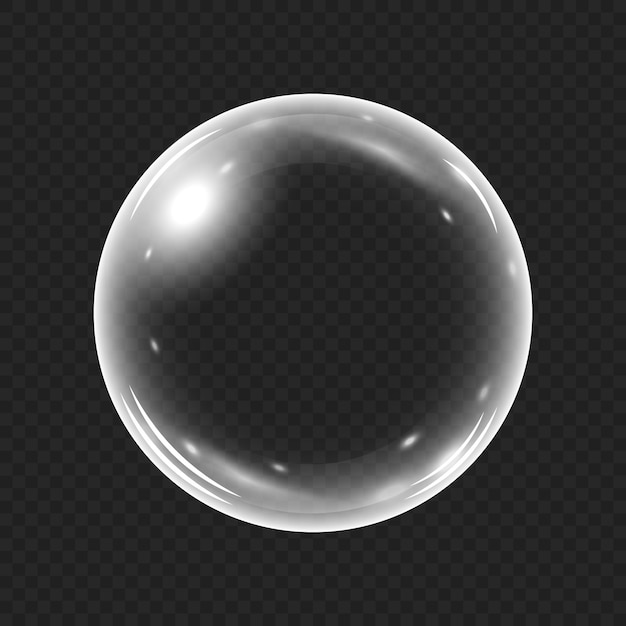 Realistic water bubble isolated