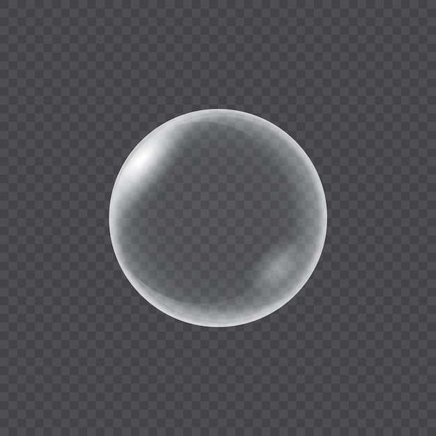 Realistic water bubbles isolated