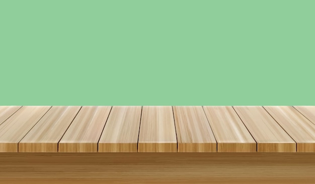 Vector realistic wooden texture on a white background for product displays mockups and presentation