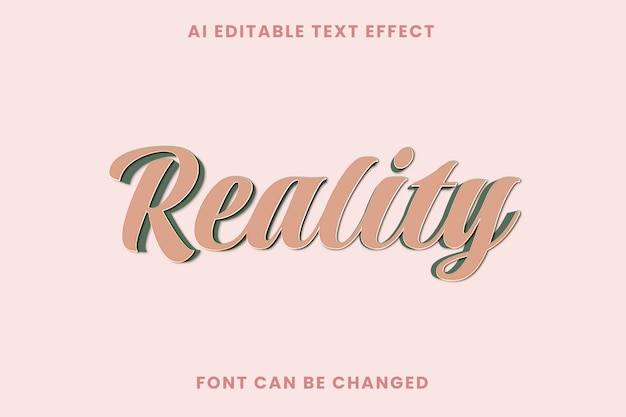 Vector reality text effect