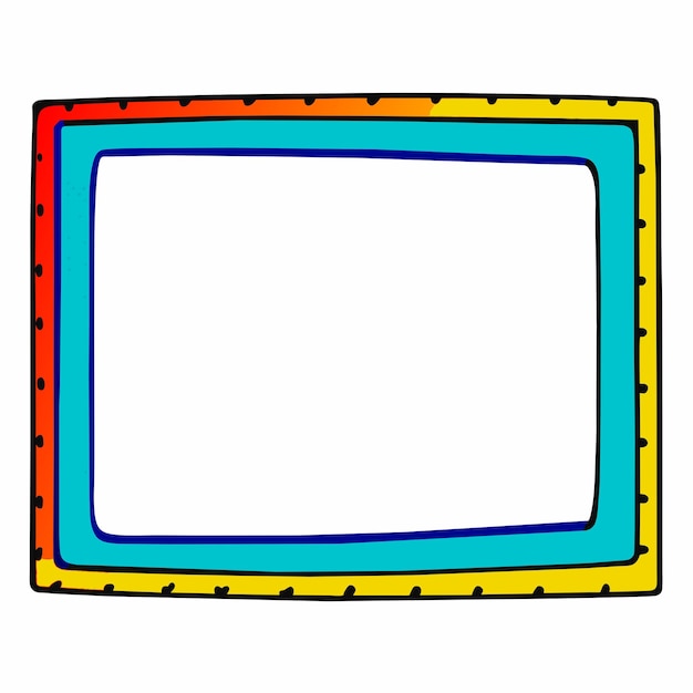 Rectangle shape colorful frame